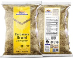Rani Cardamom (Elachi) Ground, Powder Indian Spice 3.5oz (100g)