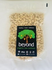 RAW ORGANIC WHOLE CASHEWS 3-lb by Beyond (Non-GMO, Fairtrade, Vegan)