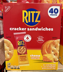 Ritz Cracker Sandwiches Cheese 40 Packs 1.35 oz Each Bulk Box Snack