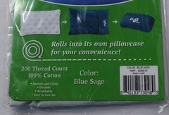 MyPillow Unisex Adult’s Roll & Go Pillowcase AC2 Blue Sage Size 12″x18″ NWT