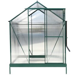 6.3’×4.2’×7′ Heavy Duty Walk-in Polycarbonate Greenhouse Kits for Outdoor Garden