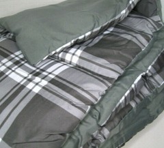 Martha Stewart Gray Plaid Reversible Down Alternative King Comforter New