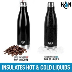 17oz, 25oz, 34oz Stainless Steel Water Bottle – Insulated & Leak-Proof