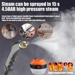 3800W Heavy-Duty High-Pressure Steam Cleaner Machine for Household&Car Cleaning