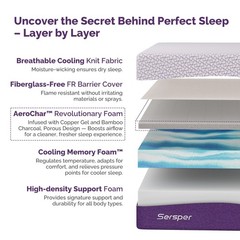 8/10/12/14Inch Gel Infused Memory Foam Twin XL Full Queen King Mattress in a Box