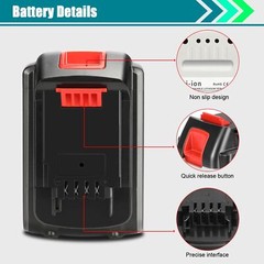 2Pack 20V 8.0AH Lithium Battery for Black Decker 20 Volt LB2X4020 LBX20 LBXR20