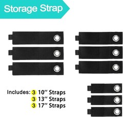 Heavy-Duty Storage Straps – 9 Pack Hook and Loop Hanging Extension Tool Cord Str