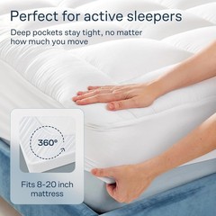 4 Inches Thick Mattress Topper Quilted Cooling Mattress Topper Pad