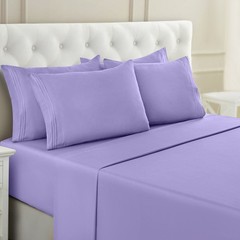 1800 Series 6 Piece Bed Sheet Set Soft Deep Pocket Twin King Queen Full Sheets