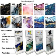 Custom Acrylic Trophy – Engraved Award Plaque for Employee or Company Anniversar