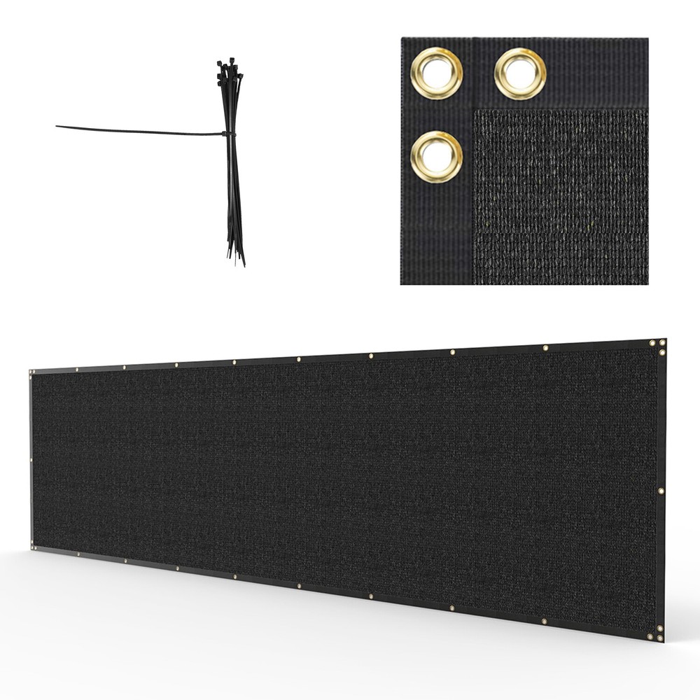 6X50ft Privacy Fence Cover Screen Fencing Mesh Shade Cover for Garden Yard Black