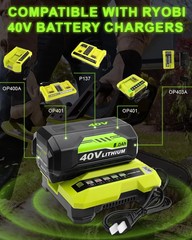 8.0Ah Battery 40 Volt for Ryobi 40V Lithium OP40602 Battery with LED / Charger
