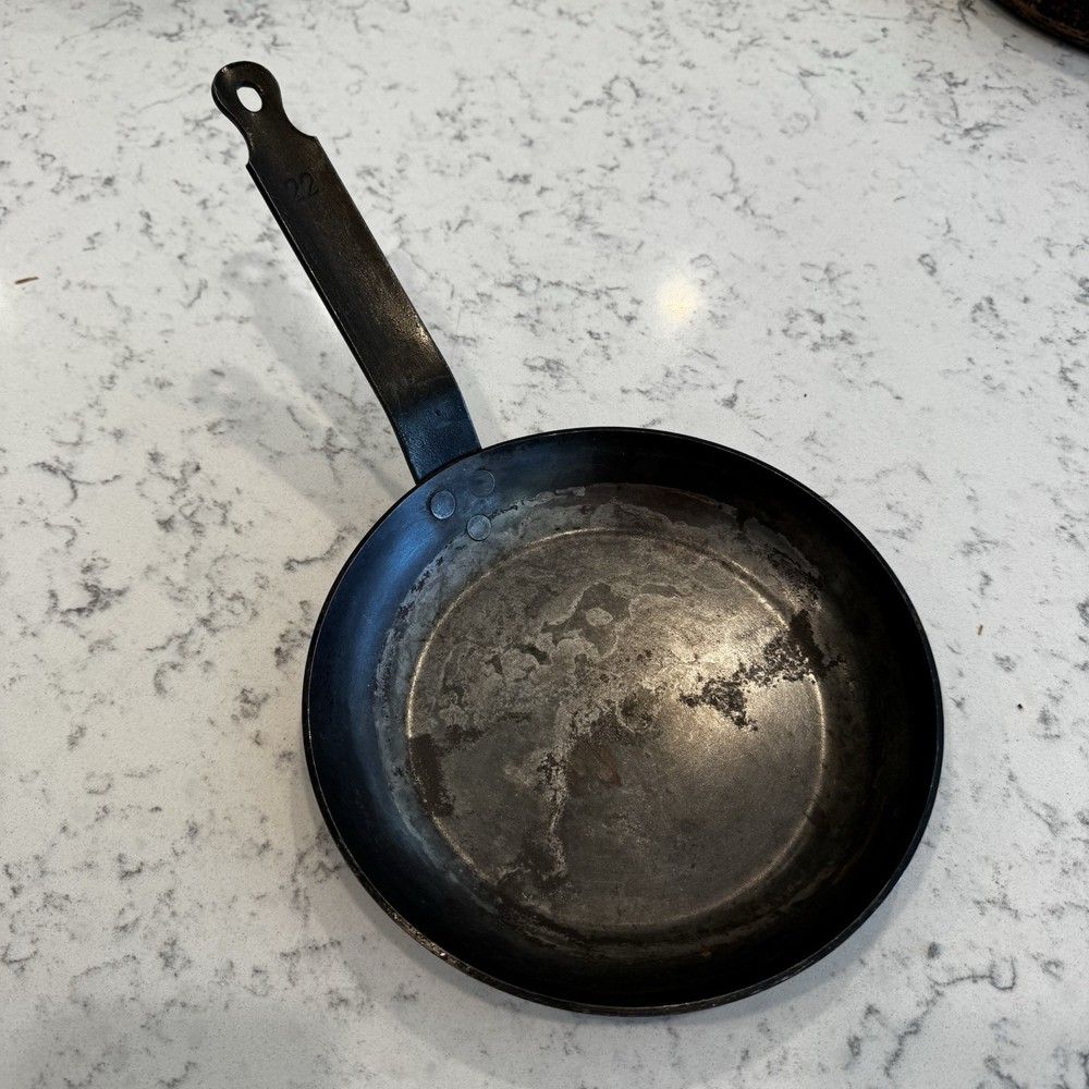 Vtg Cordon Bleu Carbon Steel Pan 8.5” Skillet Omelettes Crepes Made France 22 BH