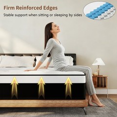 10/12/14 Inch Gel Memory Foam Hybrid Spring Mattress in Box Twin Full Queen King