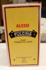 Alessi Pulcina Stove Top Induction Espresso Coffee Maker 3 Cup MDL02/3 Black NEW