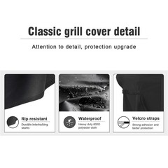 Grill Cover 7130 for Weber Genesis II & Genesis 300 Series 3 Burner with Brush
