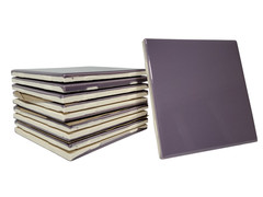 Purple Violet Ceramic Tile Shower Backsplash 4.25 in Subway Mid Century Modern