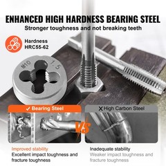 VEVOR Tap and Die Set 110Pcs Metric Size M2 to M18 Bearing Steel Threading Tool
