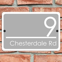 Customized Home Address Sign Aluminum 12″ x 8″ Custom House Number Plaque