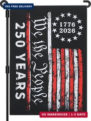 3Ply 250 Years American Anniversary Garden Flag, Small Usa Flags, Double Sided,
