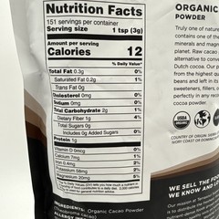 Terrasoul Superfoods Raw Organic Cacao Powder, 16 Oz, Rich Chocolate Goodness