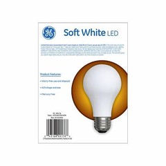 GE Lighting 99176 Frosted Finish Light Bulb General Purpose Classic Shape A19