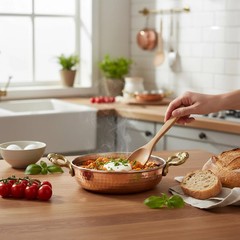 Handmade 17 cm 6.70″ Traditional Copper Egg Omelette Pan