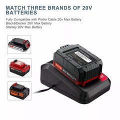 2PACK for PORTER CABLE 20V 20 Volt Lithium Battery /Charger Max PCC680L PCC685L