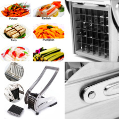 Heavy Duty Stainless Steel French Fry Cutter with Suction Feet for Potatoes