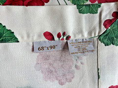 Williams Sonoma Tablecloth Geranium Red 68 X 90 100% Cotton Made in Italy