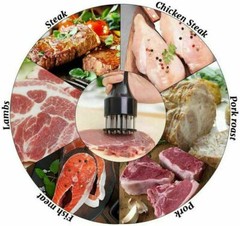 Meat Tenderizer Tool 21Needles Stainless Steel for Tenderizing Kitchen Tool USA