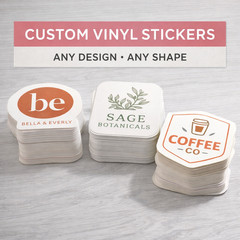 Custom Vinyl Stickers Die Cut Logo Labels Business Packaging Brand Merch Bulk UV