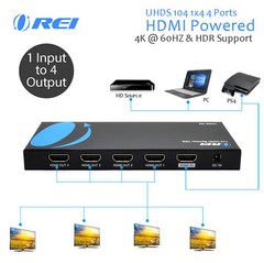 OREI UltraHD 4K @ 60 Hz HDMI Splitter 1 in 4 Out HDMI 2.0 UHDS-104