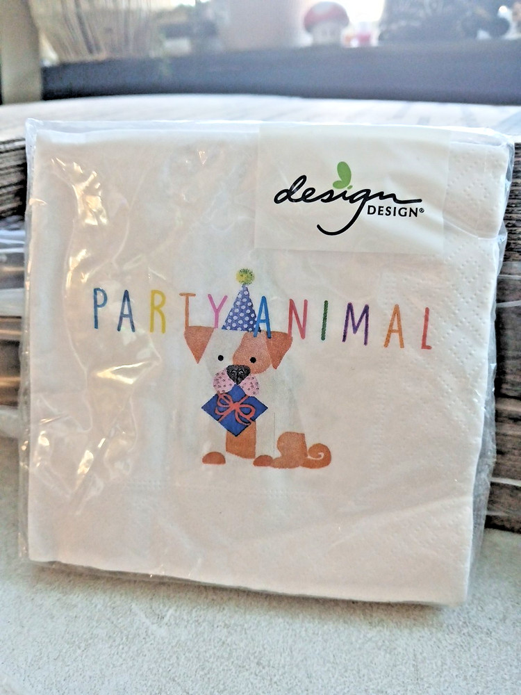 Design Design Party Animal 20 Beverage Napkins 9.8 IN x 9.8 IN
