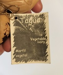 VTG Hand Craved Vegetable Ivory Toucan From the Fruit of the Tagua Tree Ecuador