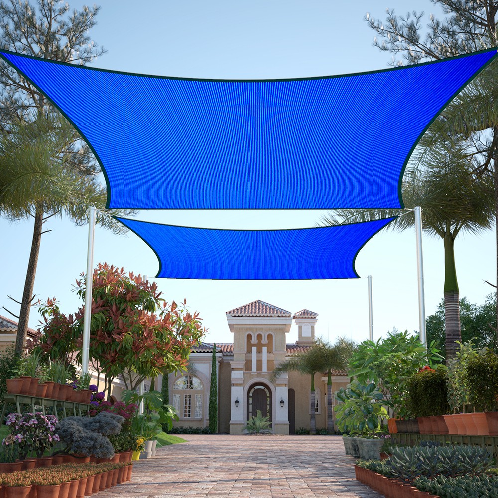 8′ 10′ 12′ Rectangle Square Sun Shade Sail Canopy Fabric Cover Outdoor Patio