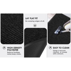 Entrance Mat Indoor Outdoor Heavy Duty Commercial Front Door Mats Carpet Black