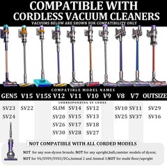 Fulllclean Crevice Tool Attachment Compatible with Dyson Gen5 V15 V15s V12 V11