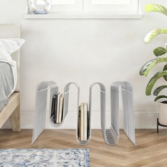 Modern Silver Side Table, Iron Silver Side Table, M-shaped Side Table Decoration
