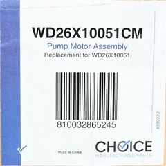 Choice Parts WD26X10051 for GE Dishwasher Motor and Pump Assembly
