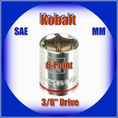 KOBALT 3/8″ Drive Shallow Socket – 6 Point – SAE Inch Metric MM – Any Size – NEW