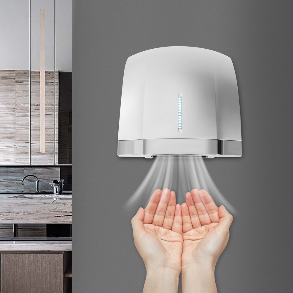 Automatic Hand Dryer Commercial and Household, High Speed Electric Air Dryer LED