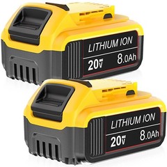 2x 8.0Ah Li-ion Battery For DeWalt 20V Max DCB200 DCB206-2 DCB205-2 20Volt Tool