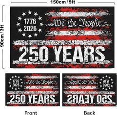 250 Years America Flag, 3X5 Ft, USA 250Th Anniversary Patriotic Design,1776-2026
