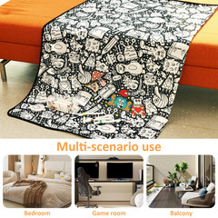 DIY Coloring Blanket with 24 Markers Color blanket Stress Relief Decor gift