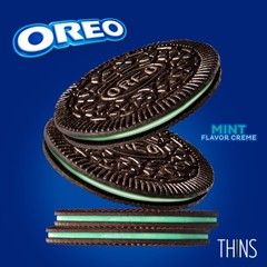 (2 pack) OREO Thins Mint Creme Chocolate Sandwich Cookies, 9.21 oz