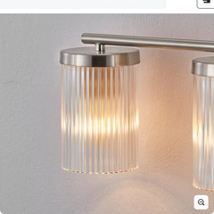 Housemark Luca 3-light BRUSHED NICKEL / Silver Bathroom Vanity Wall Sconce Light