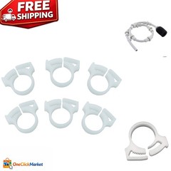 Classic White 6-Pack B15 Replacement Clamps for Polaris Automatic Pool Cleaners
