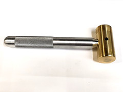 10 OZ. BRASS HAMMER KNURLED 3/4″” ALUMINUM HANDLE * GREAT GRIP* MADE IN USA*