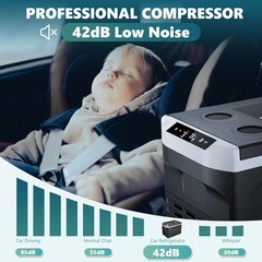 12V Portable Refrigerator Freezer -4℉~68℉ Car Cooler 12/24V DC 110V AC Camping
